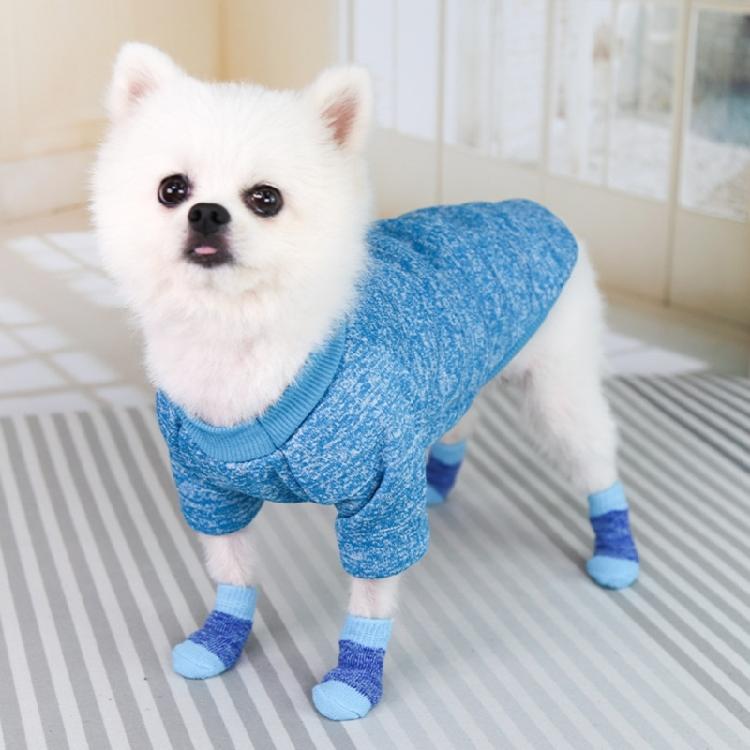 2-Pairs Dog Household Socks Pet Hardwood Floor for Hot Pavement Outdoor Booties