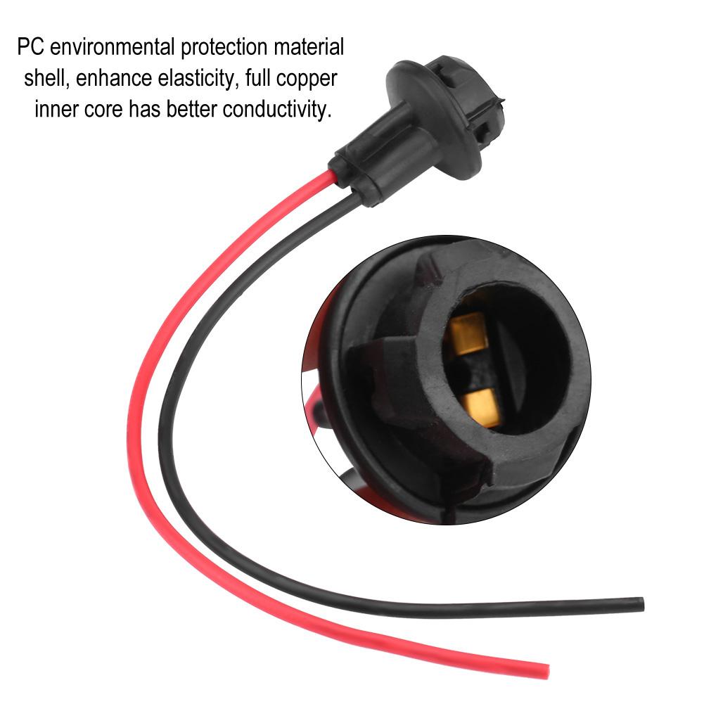 

10 шт. автомобильный T10 патрон для лампы удлинитель разъема светодиодный клиновидный адаптер для цоколя чёрный