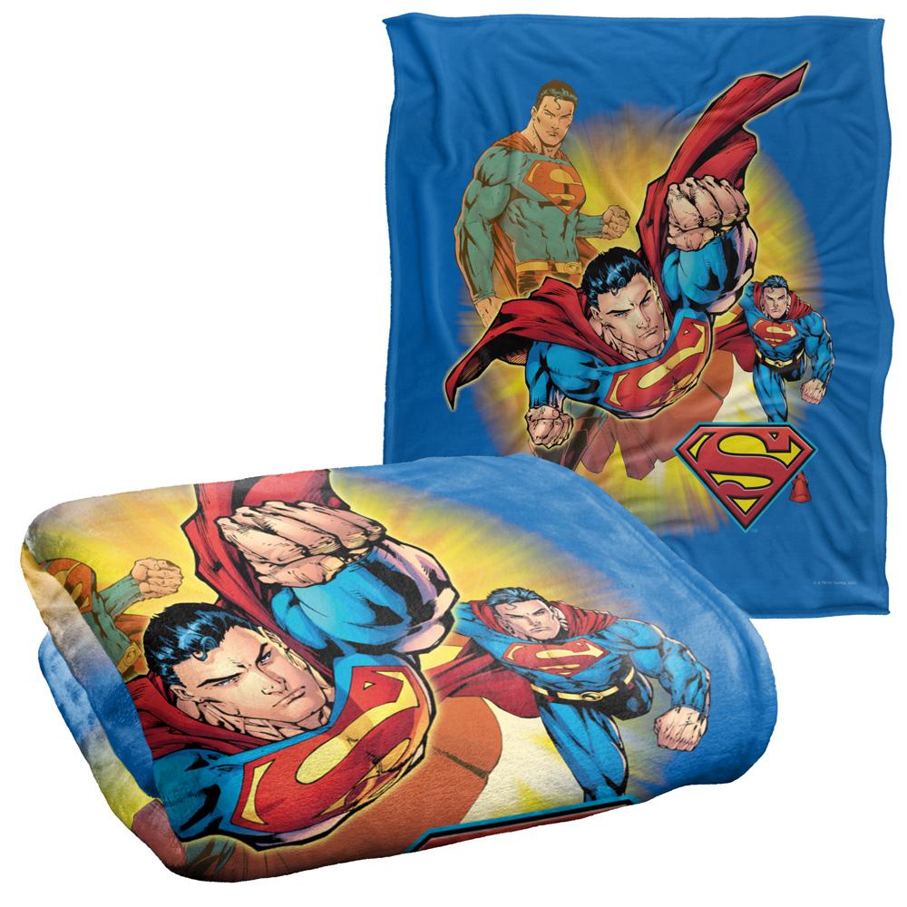 SUPERMAN Silky Collage Supersoft Blanket