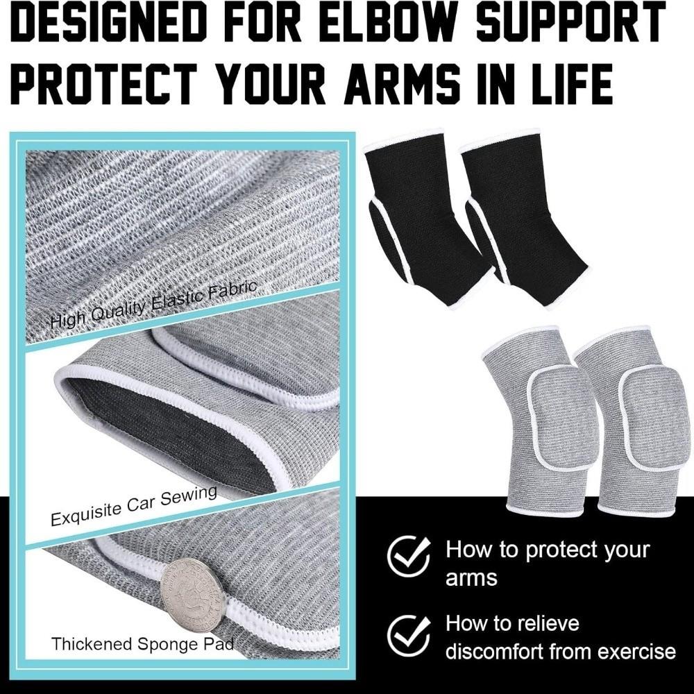 1 Pair Elastic Elbow Brace Support Thick Sponge Arm Sleeve Protector  for Men and Women