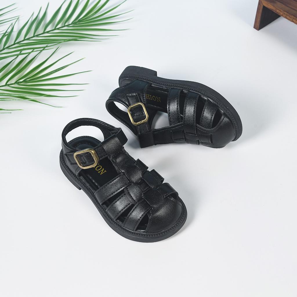 Summer Girl Soft Sole Roman Sandals Baby Princess Closed Toe Shoes Children Non Slip Beach Shoes