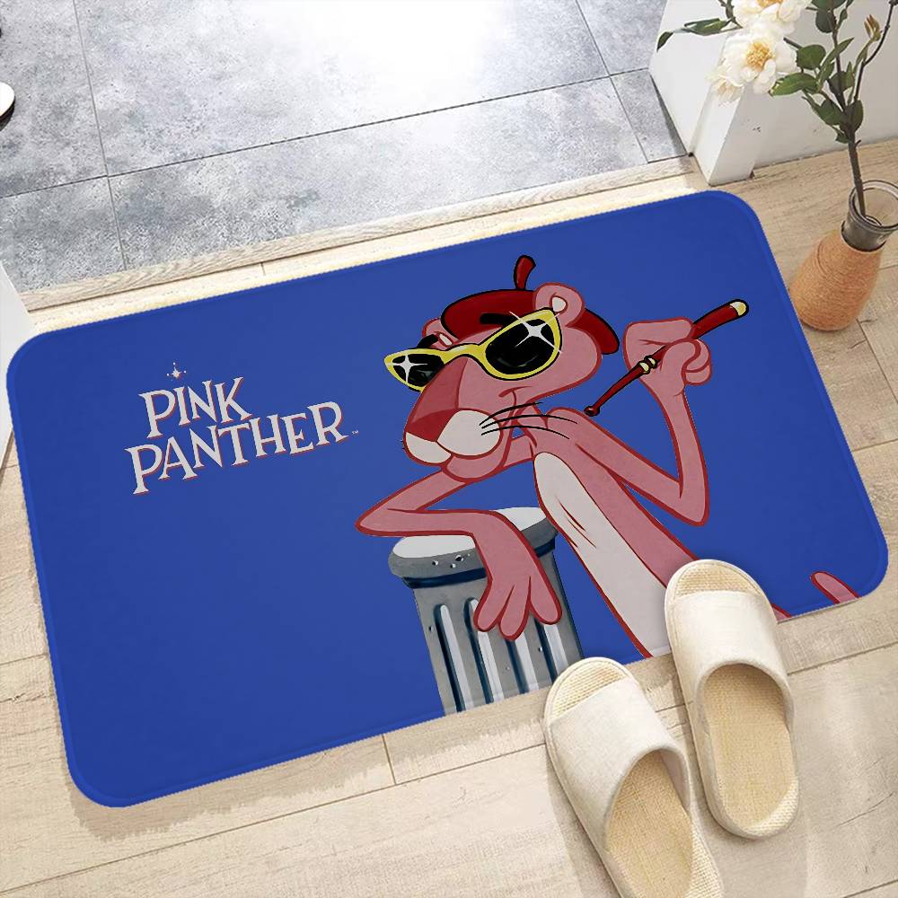 Personaggio Animato P-Pink P-Panther Tappetino da Bagno Stanza dei Bambini Decorazione Camera da Letto Balcone Tappetino Antiscivolo Soggiorno Tappeto di Benvenuto