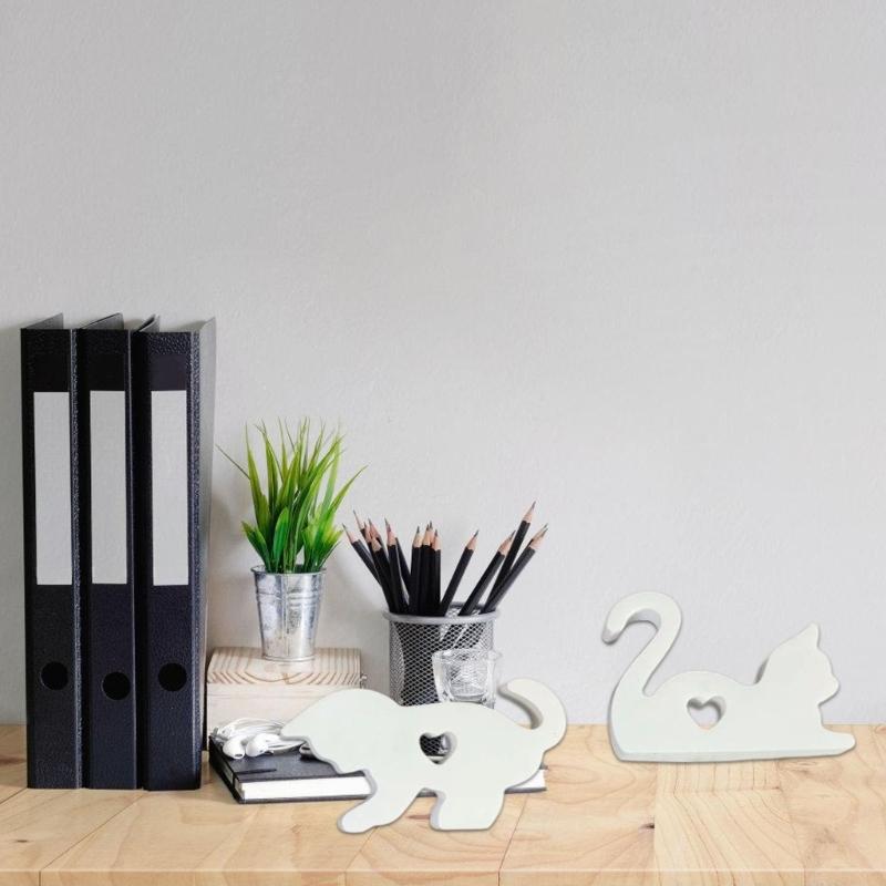 Reusable Cats Shape Silicone Mould for Handmade Cement Plasters Decorations and Artistics Projects