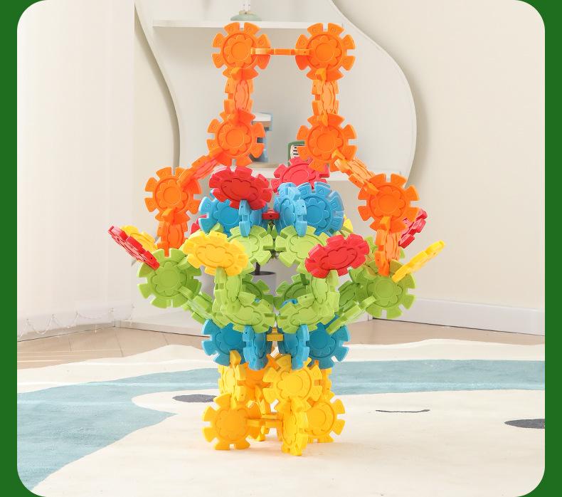 Super Large 26CM Snowflake Plates - Kindergarten Outdoor Construction Game Blocks for Parent-Child Play