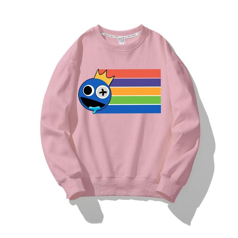 Rainbow Friends Print Sweatshirt Unisex Thin Long Sleeve Casual Men Women Fall Winter