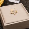 Stainless Steel Brooches for Women Hypoallergenic Light Luxury Jewelry Daily Party