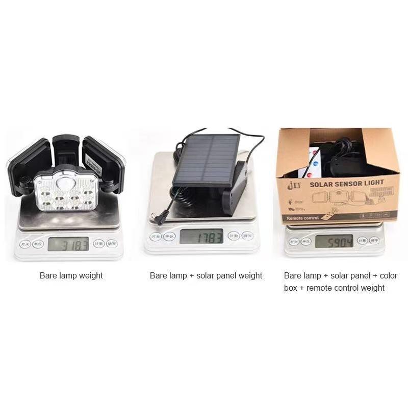 2021 Triple-Head Solar LED Wall Light with Motion Sensor for Outdoor Use