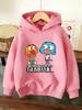 Kids Amazing World Gumball Graphic Printed Black Hoodie Boys Girls Cartoon Sweatshirt Loose Autumn Winter Active Streetwear Top
