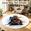 Round Rug Custom NameMax Verstappen Pattern Non Slip Carpet Home Floor Decor