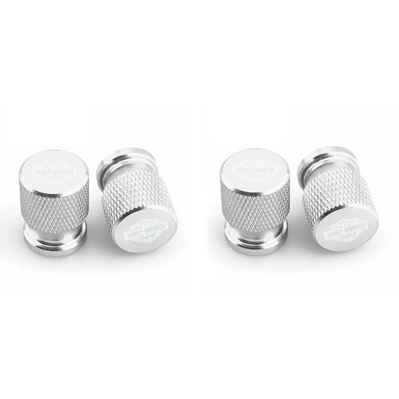 4pcs Metal Motorcycle Tire Valve Cap Car Tyre Air Stems Cover For Harley Davidson 86-92 FXRT/86-90 FLST/88-17 FLSTC/94-17 FLHR