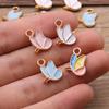 4 Colors DIY Alloy Jewelry: KC Gold Enamel Butterfly Pendant Charm