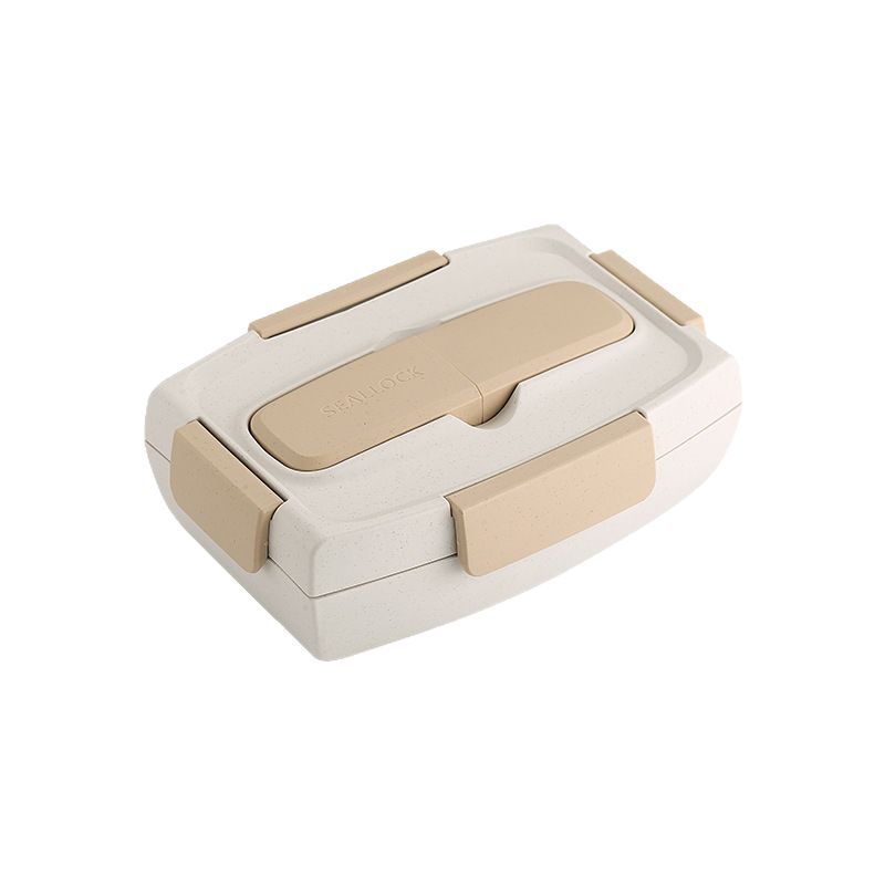 Wheat Straw Bento Box With Sealed Compartments For Adults And Office Lunches