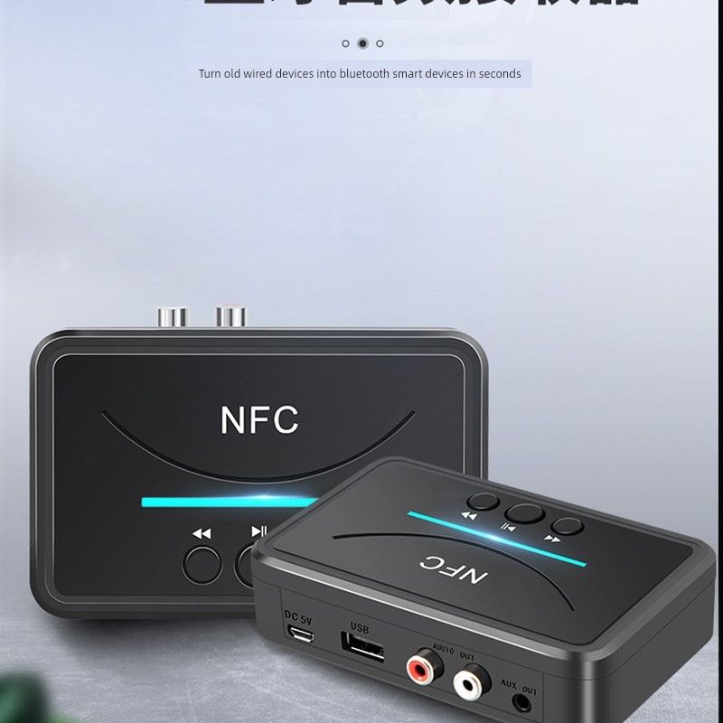 Nfc Bluetooth Receiver 5.0 Bluetooth Adapter 3.5mm Old-Fashioned Audio System To Wireless Bluetooth Audio Receiver