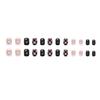 24 Pcs Spice Girl Sweet Cool Ins Wind Wearing Nail Pink Love Impact Black Purple Full Nail Art