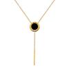 Titanium Steel Tassel Roman Ring Minimalist Wind Furnace Real Gold Necklace Female Collarbone Chain Accessories