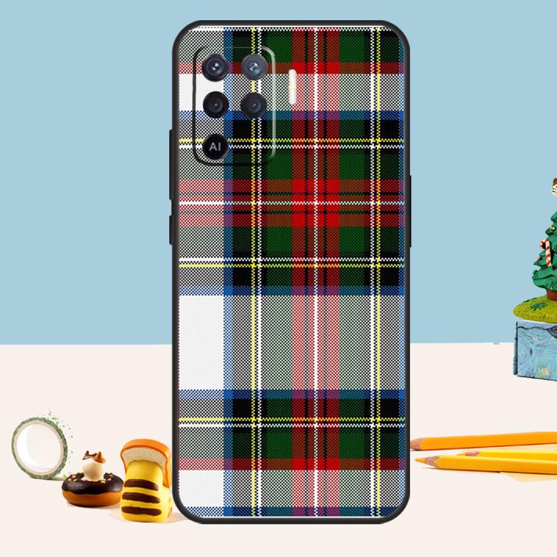 Clan Stewart Dress Plaid Pattern Case For Oppo A5 A6 Pro A15 A16 A76 A96 A17 A57 A98 A58 A78 A18 A38 A54 A74 A94 A40 A60 A80
