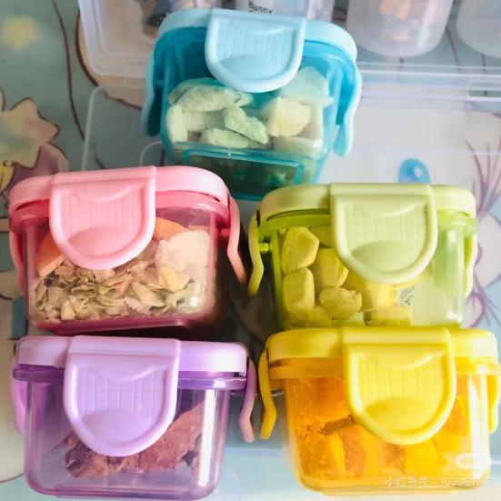 6 ks/sada Mini krabička na potraviny Přenosná krabička na koření s nepropustným víkem Opakovaně použitelné vzduchotěsné nádoby na omáčku pro školu, piknik, venkovní grilování