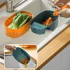 Kitchen Drain Basket Hanging Sink Basket With Drainage Holes Trays Kitchen Strainer Drain Dry and Wet Separation