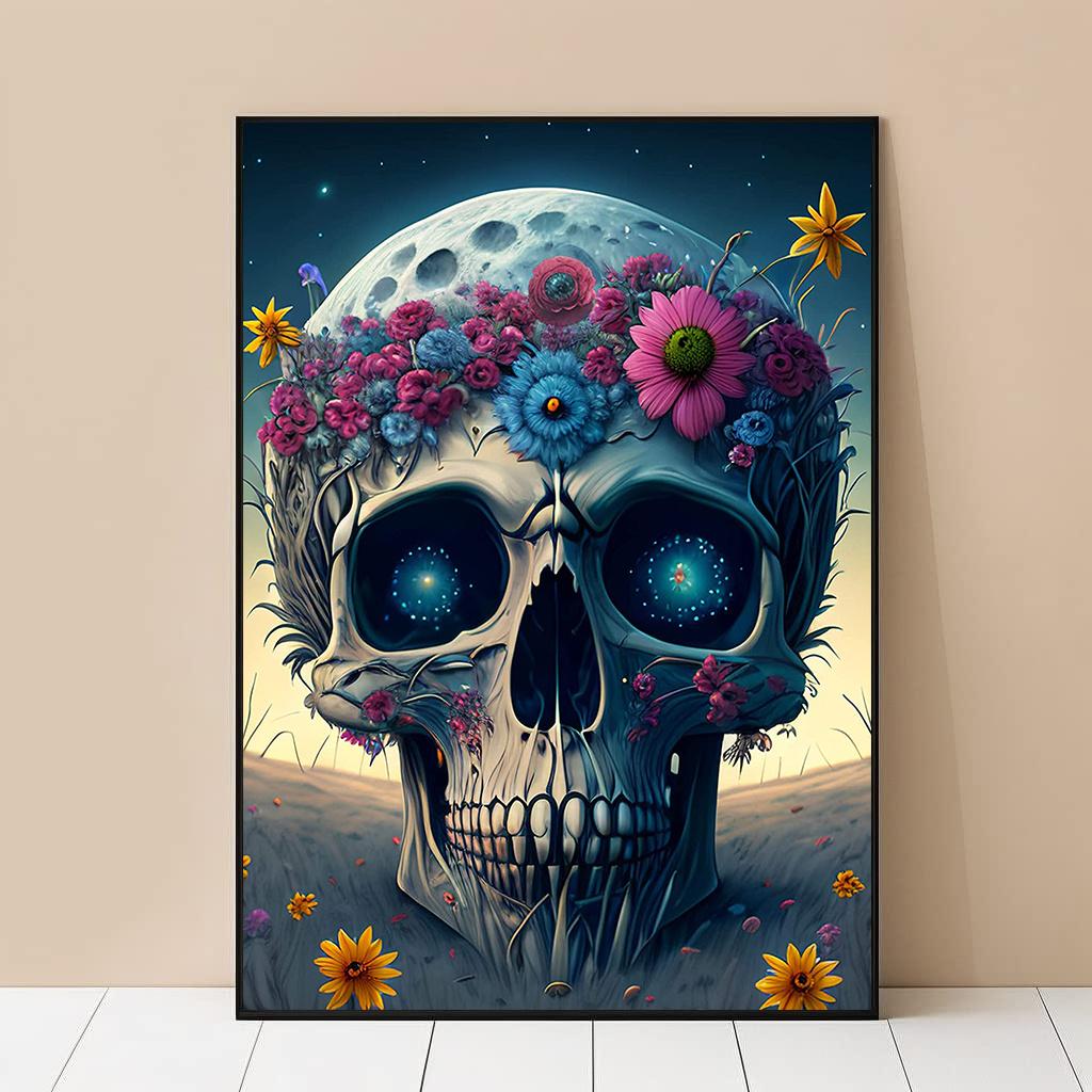 5D DIY Diamond Painting Butterfly Flower Skull Diamond Embroidery Cross Stitch Kit Full Rhinestone Mosaic Home Decor Gift