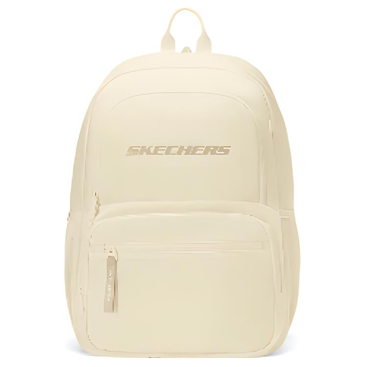 Skechers New Year Collection Commuter Fashion Zipper Closure Fabric Backpack Unisex backpack Cream-White L125U049-031A Cream White