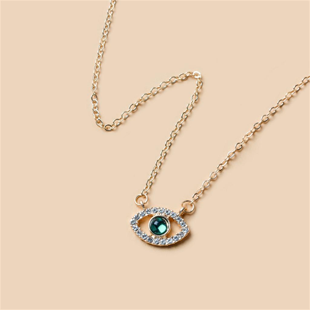 Fashion Evil Eye Necklace For Women Minimalist Classic Turkish Blue Eyes Pendant Choker Fatima Hand Clavicle Chain Lucky Jewelry