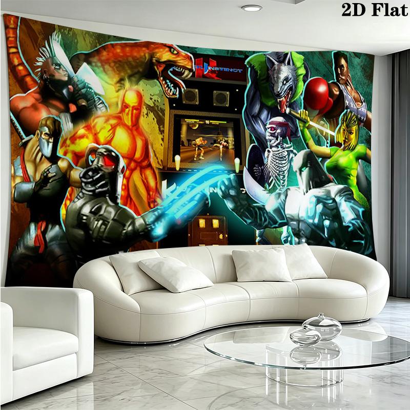 KILLER INSTINCT Wall Tapestry Aesthetic Wall Hanging Printed Fabric Blanket Decorative Tapestries for Bedroom Living Room Home Decor