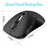 Memzuoix Wireless Ergonomic for Long 1400DPI Optical Instant USB Receiver 5 Compatible with and Chrome Black Mouse, 2.4GHz, Design, Fatigue-Free Use,