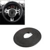 A28G-Real Carbon Fiber Steering Wheel Rings  Trim Cover Stickers For Porsche 911 Panamera Cayenne Boxster 2008-2016 Parts Bl
