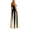 Modern Polyester Splicing Sleeveless Maxi Dress For Casual Summer Wear