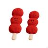 Candied Hawthorn Doll Pillow Spring Festival Decor, Cartoon Sofa Cushion Soft Stuffed Toy for Teens