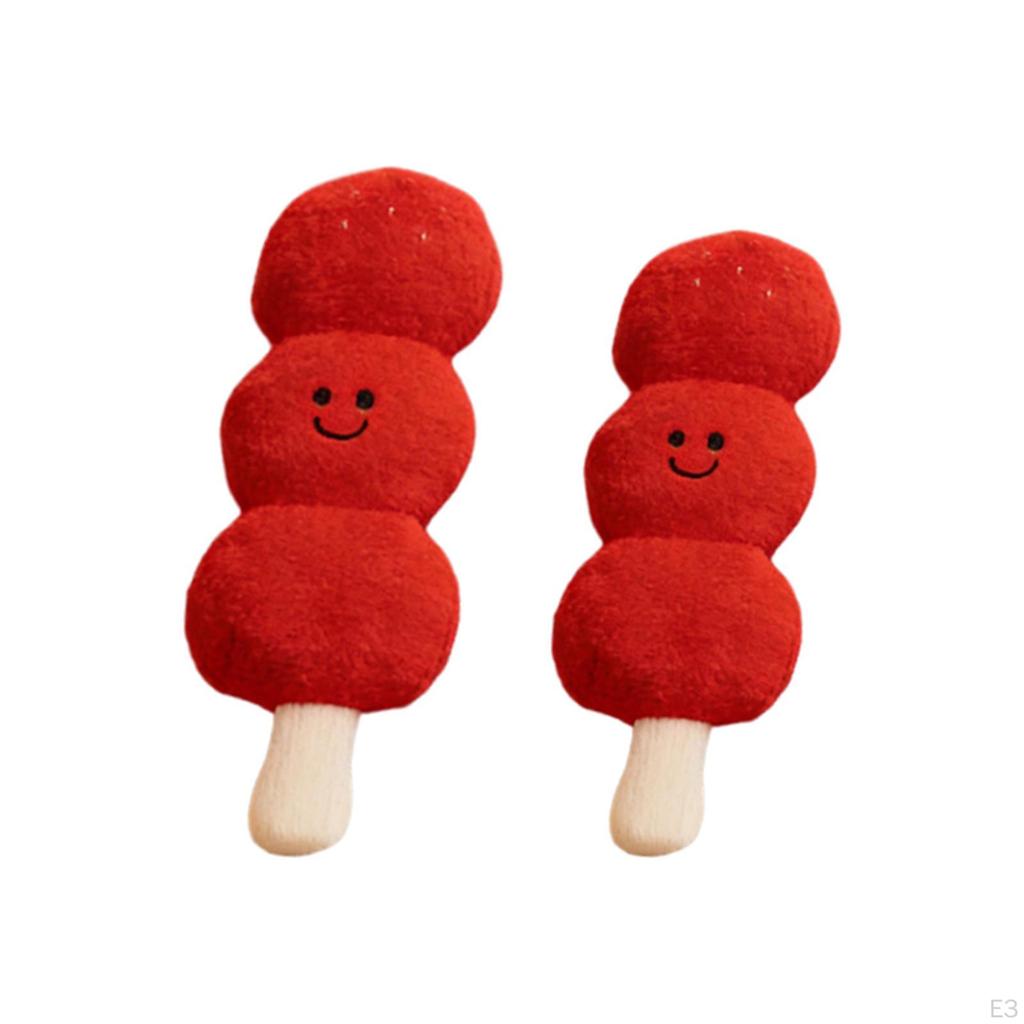 Candied Hawthorn Doll Pillow Spring Festival Decor, Cartoon Sofa Cushion Soft Stuffed Toy for Teens
