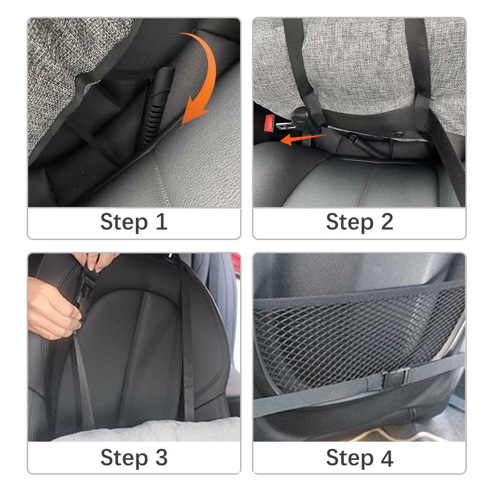 Dog Car Seat with Safety Strap Car Booster Seats for Small Medium Dogs or Cats Universal Comfortable Dog Bed for Car