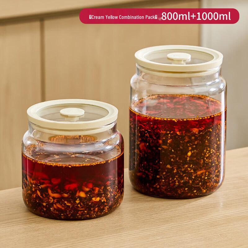 Food Grade Heat-Resistant Glass Storage Jar with Lid