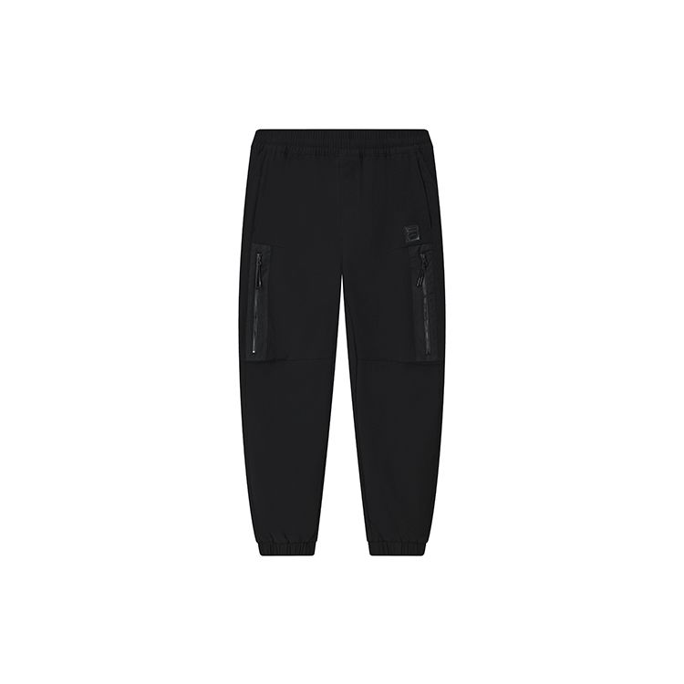 Fila Solid Color Loose Woven Casual Long Pants Men Bottoms Black F11M248801FBK