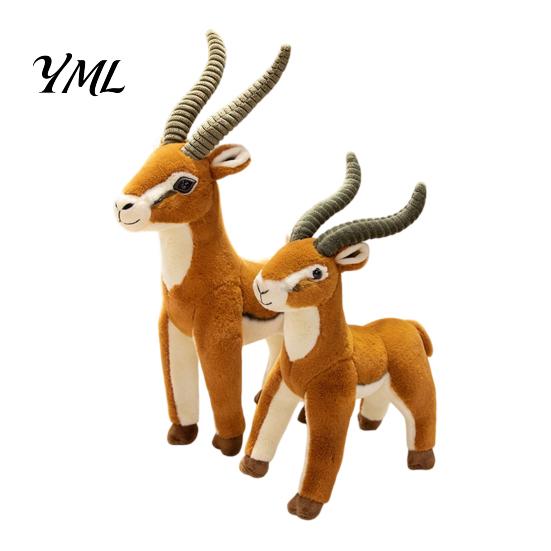 Skin Friendly Polyester Fiber Doll Plush Tibetan Antelope Doll, Posable Stuffed Toy, Cute Toy Cuddly Animal, Collectible Gift for Kids Home