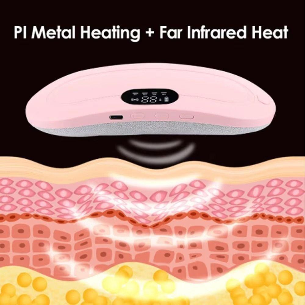 3 Level Temperature Smart Menstrual Heating Pad Vibrating Abdominal Massager  Warm Uterus