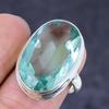 Green Amethyst Gemstone Handmade 925 Sterling Silver Jewelry Ring Size 6 Z0g85
