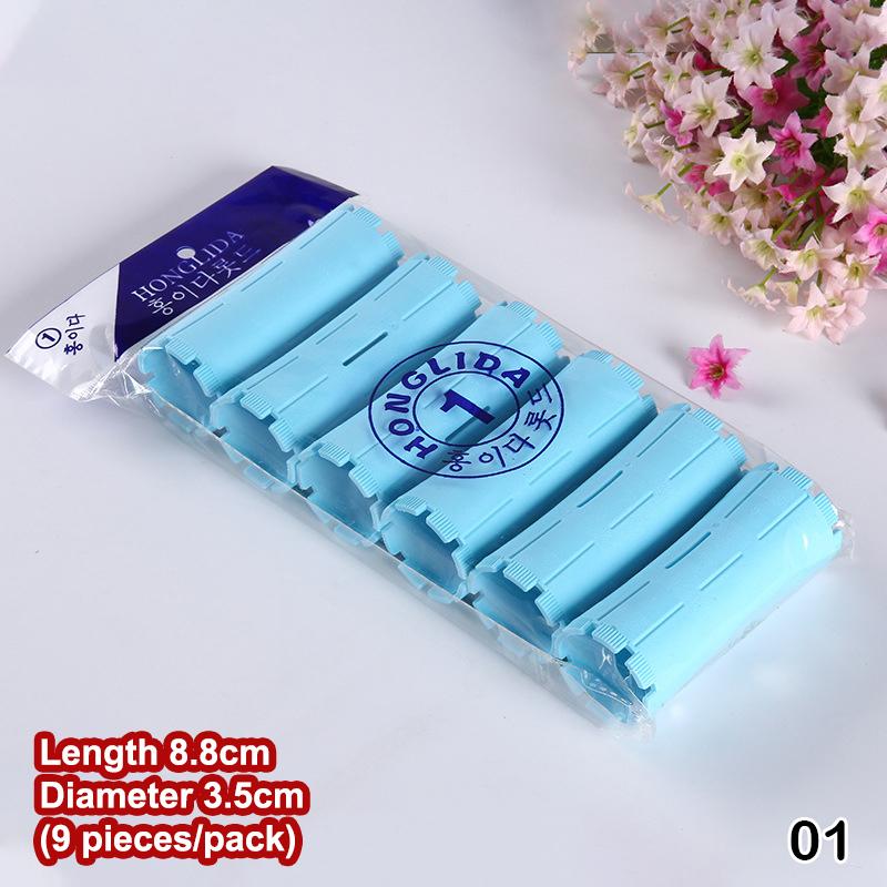 6/9Pcs Hair Perm Rods Cold Wave Perming Rods Heatless Non-Slip Hollow Design Hair Rollers Diy Curlers Barber Shop Hair Styling