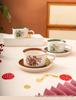 Elegant Retro Ceramic Coffee Cup and Saucer Set - Ideal Gift for Afternoon Tea