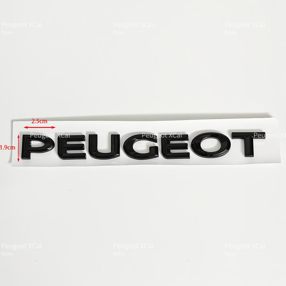 akpsw6 3D ABS Rear Trunk Emblem Badge Number Sticker for Peugeot 206 207 301 307 308 408 508 Car Accessories Comes with Back Glue