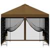 Garden Pavilion with Side Walls 3 X 3 M Taupe