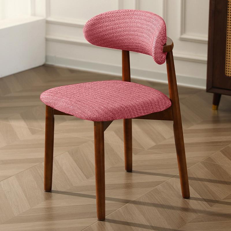 1pc Jacquard Office Chair Backrest Seat Covers Solid Wood Dining Chair Cover Elastic Seat Cover For Restaurant Dining Room