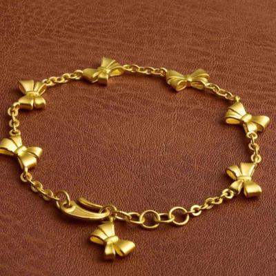 Runaway Princess Gold-Plated Bow Bracelet: Elegant Jewelry Gift for Women