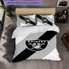 Set Biancheria da Letto 3 Pezzi in Microfibra con Motivo Las Vegas Raiders Decorazione Copripiumino per Camera da Letto Uso Domestico