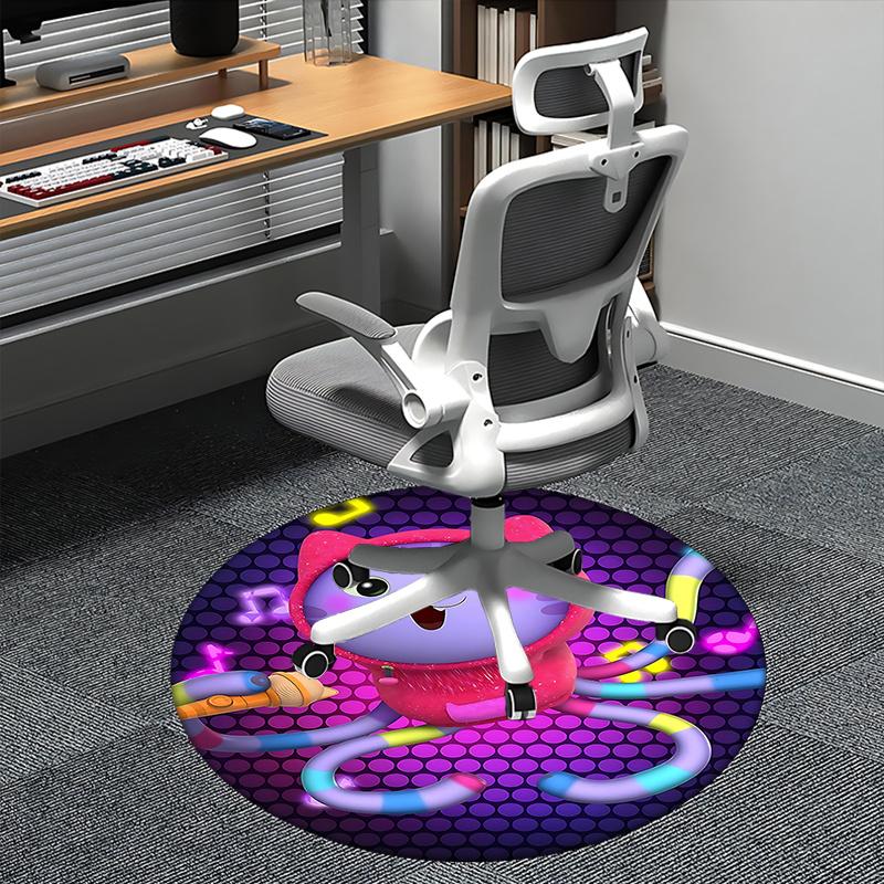 Colorful Octopus Chair Mat - Round Carpet for Home Decor, Office Use, Living Room, Bedroom, Gift Idea0499b