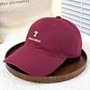 Fashion Hat Combed Cotton Retro Color Japanese Embroidery Letter Washed Baseball Hat Men's and Women's Spring and Autumn Casual Bent Cap