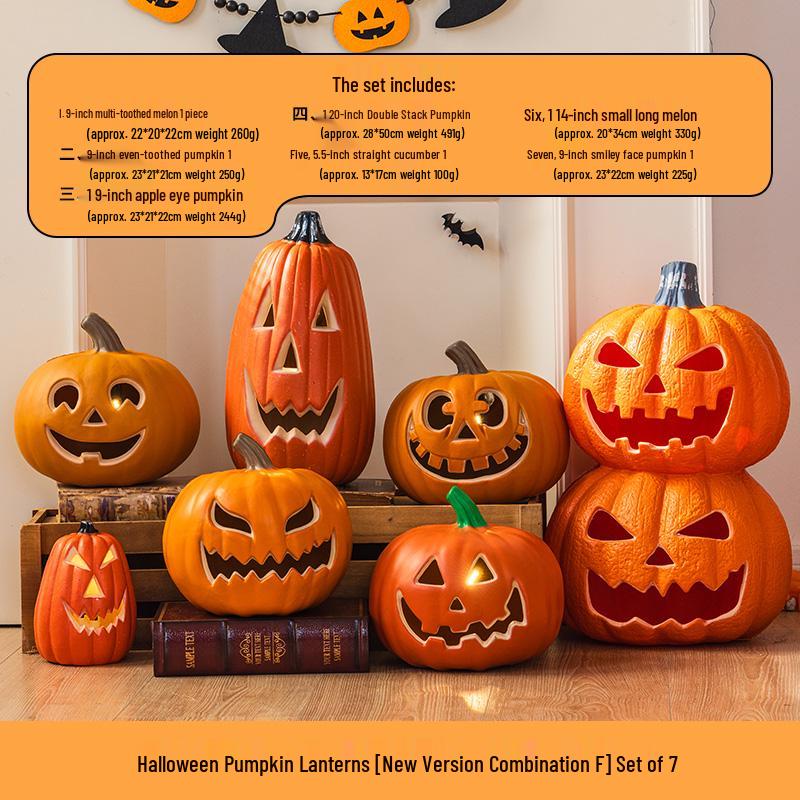 Luminous White Pumpkin Lantern: Large Halloween Decoration for Shopping Malls & Theme Events