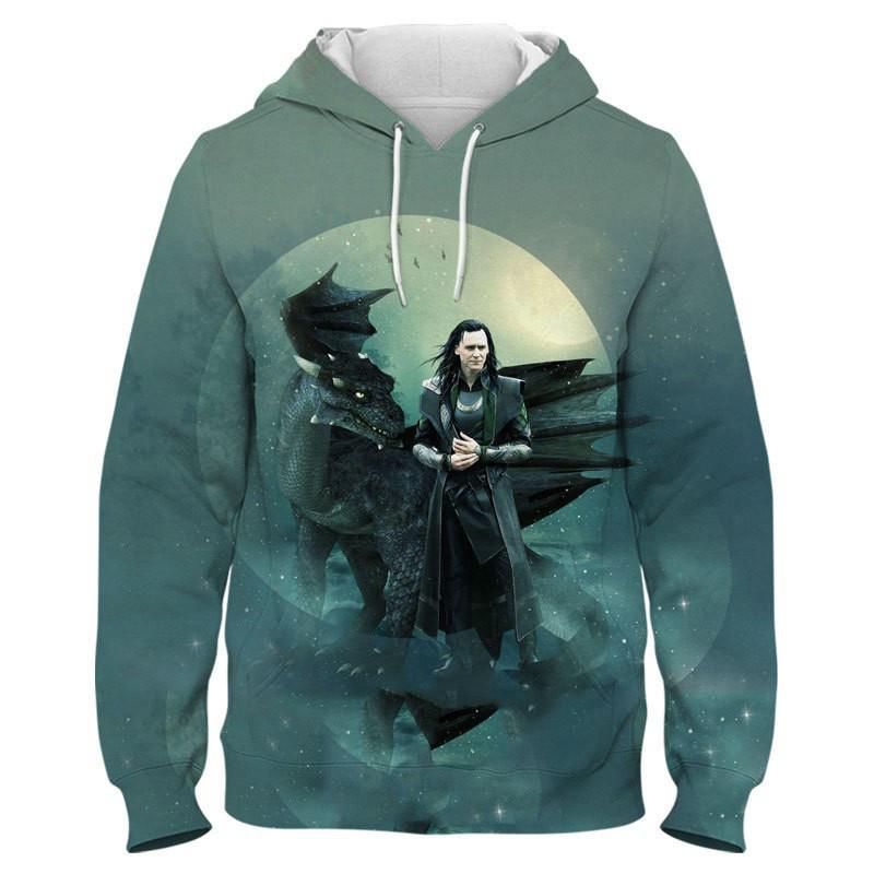 Felpa con Cappuccio Stampata 3D Unisex - Tendenza Vestibilità Larga per Primavera & Autunno 2023
