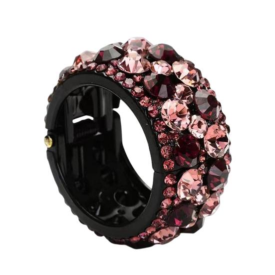 Non-slip Comb Design Elegant Ponytail Hair Clip Colorful Rhinestone Decor Ponytail Hairpin Styling Tool