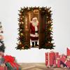 Effect: Santa Claus Breaks Through and Appears On The Wall Sticker Decoration.